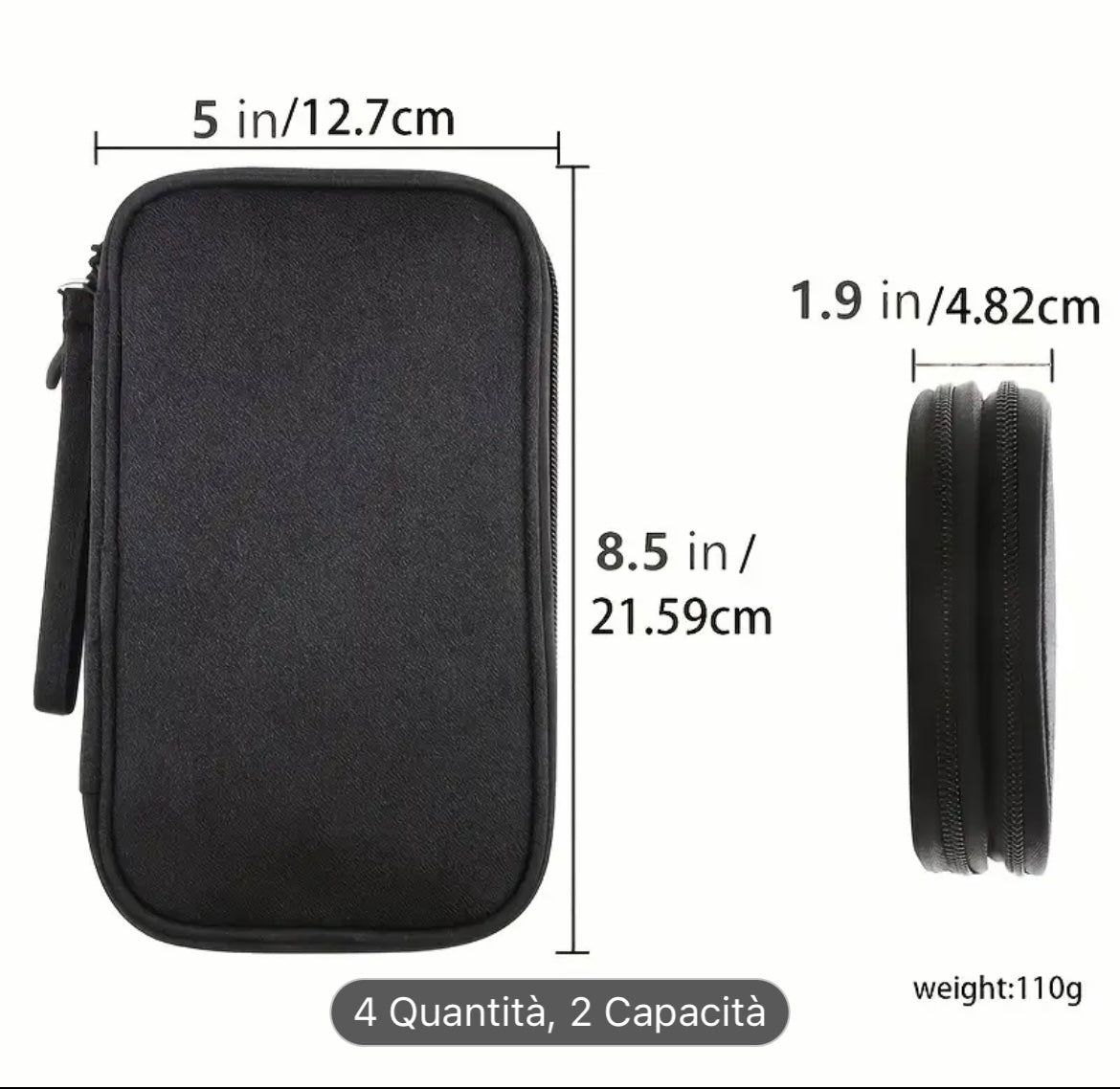 Borsa Portaoggetti per Accessori Elettronici, Organizzatore di Cavi